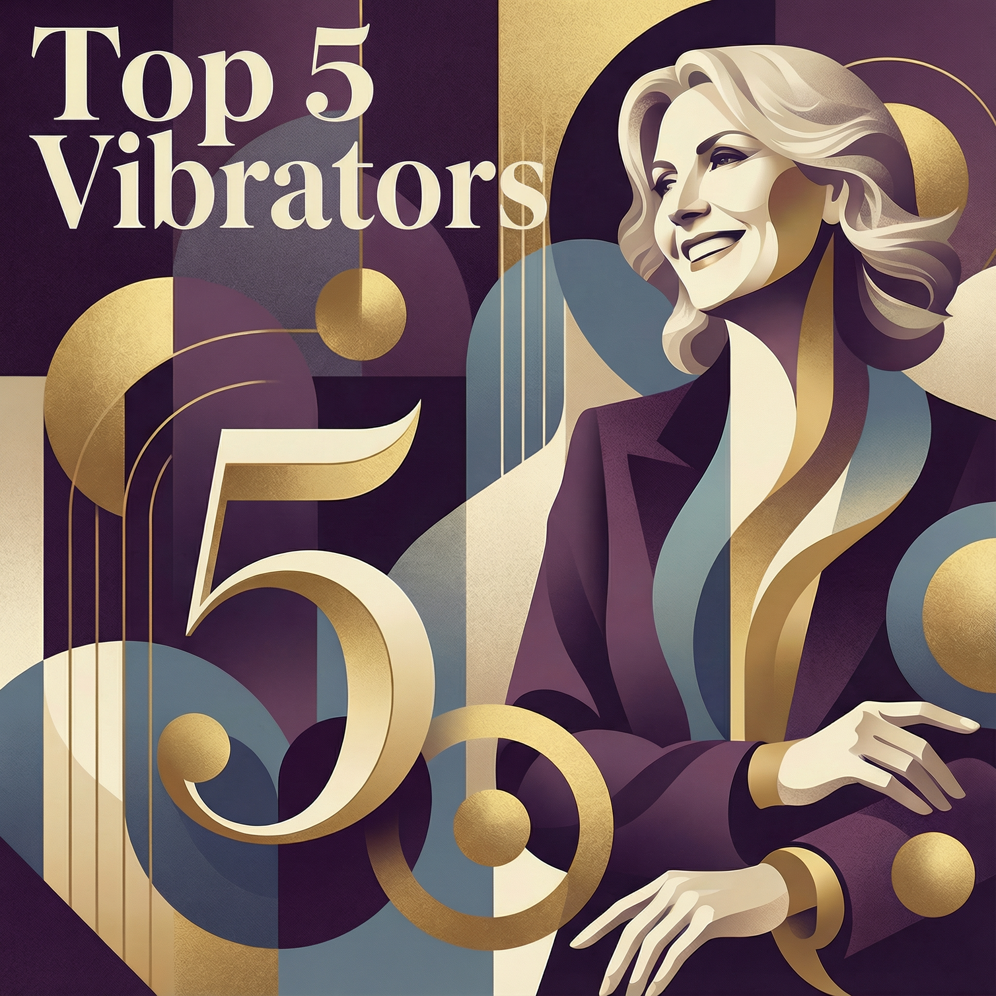 Vibrators geschikt voor vrouwen boven de vijftig gepresenteerd op een warme achtergrond met zachte en elegante sfeer