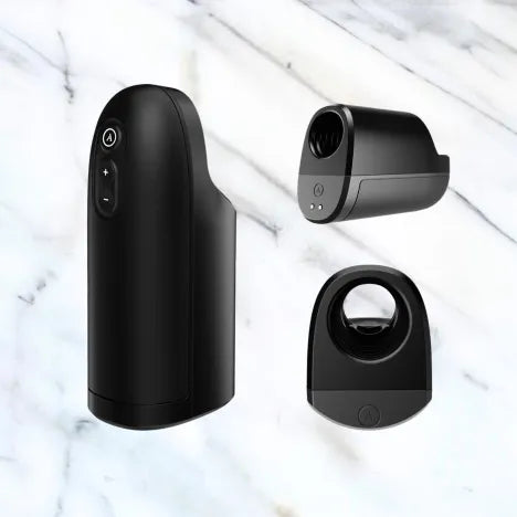 Arcwave Ion 2 vanuit drie perspectieven met bedieningsknoppen en oplaaddock