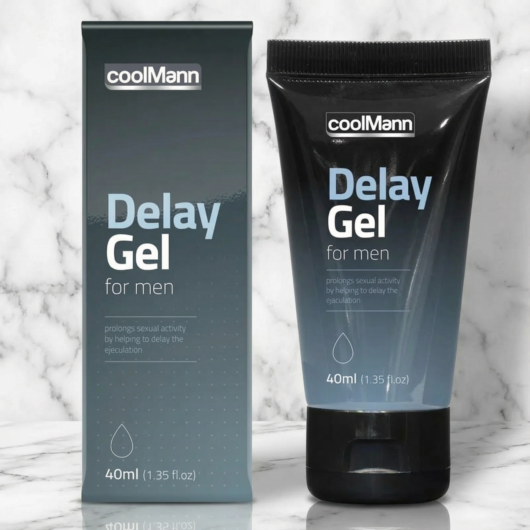 CoolMann delay gel van De Paarse Keizerin in tube verpakking voor langere intimiteit