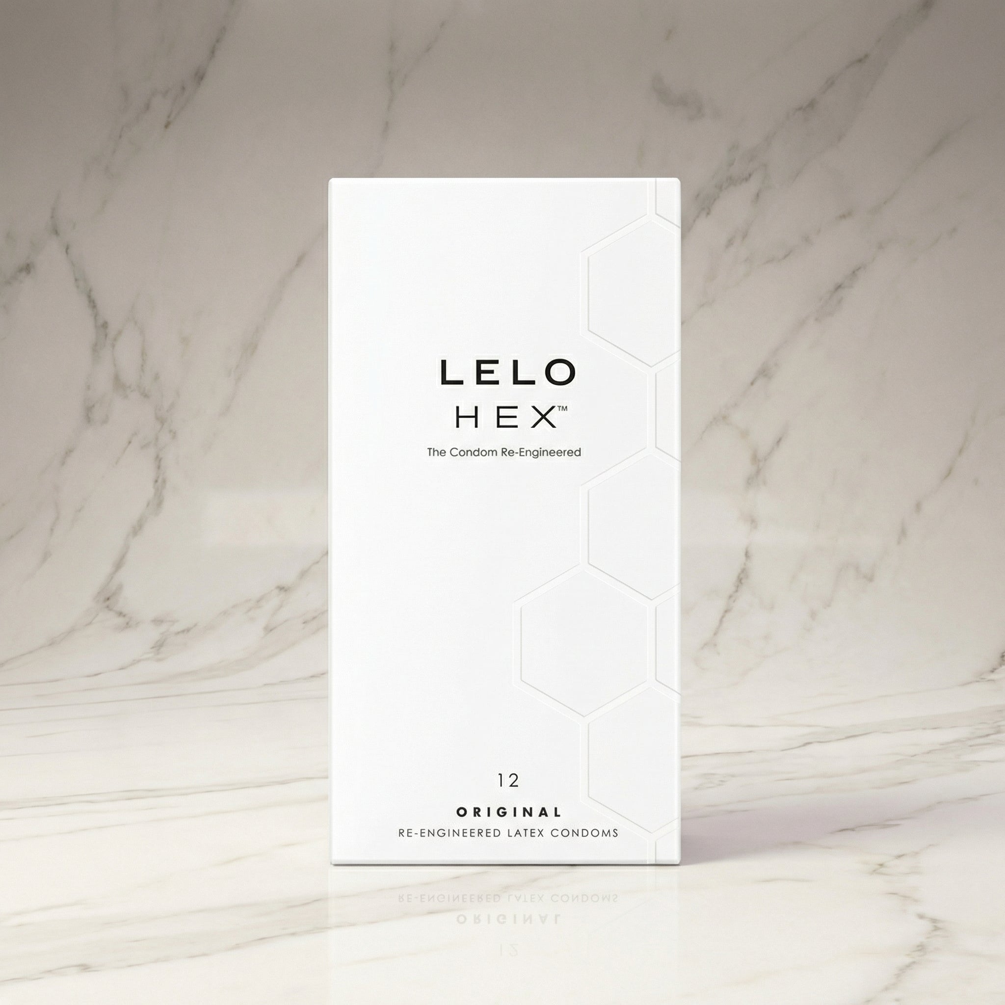 HEX condooms van Lelo in elegante zwarte verpakking met 12 stuks voor premium bescherming