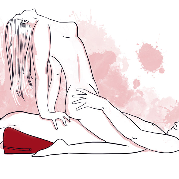 Bovenaanzicht Liberator Jaz sekskussen toont compacte afmetingen en ergonomische contouren