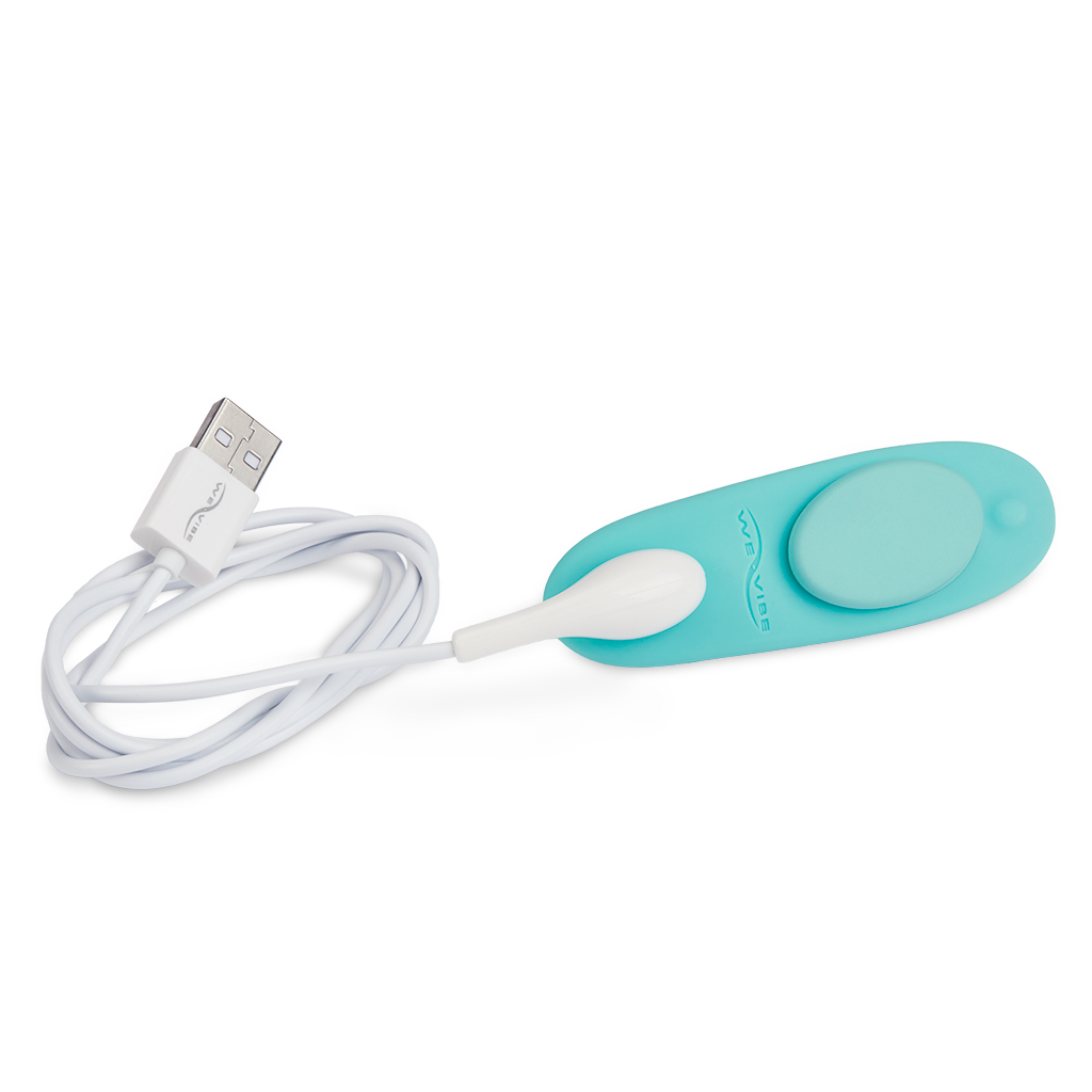 We-Vibe Moxie Plus zwart bovenaanzicht toont compacte draagbare vormgeving