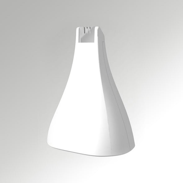 Wit druppelvormig trimmeropzetstuk zonder mesje voor damesscheerapparaat