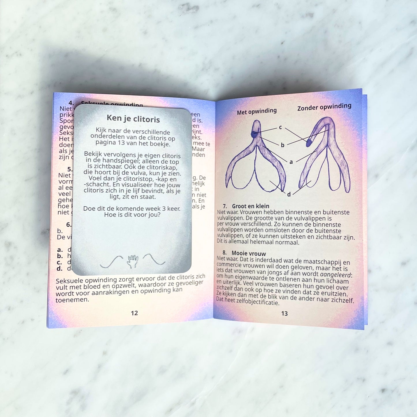 Close-up van Wellust spelkaarten met kwalitatief gedrukte tekst over zelfvertrouwen en intimiteit